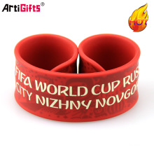 Cheap Custom Silicone Slap Bracelet para promocional